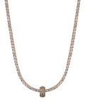 THREE-ROW RIVIÈRE PENDANT IN LAB LIGHT GREEN TOURMALINE, 18K GOLD VERMEIL