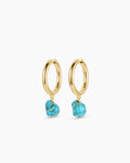 Turquoise Cove Hoops || option::18K Gold Plated