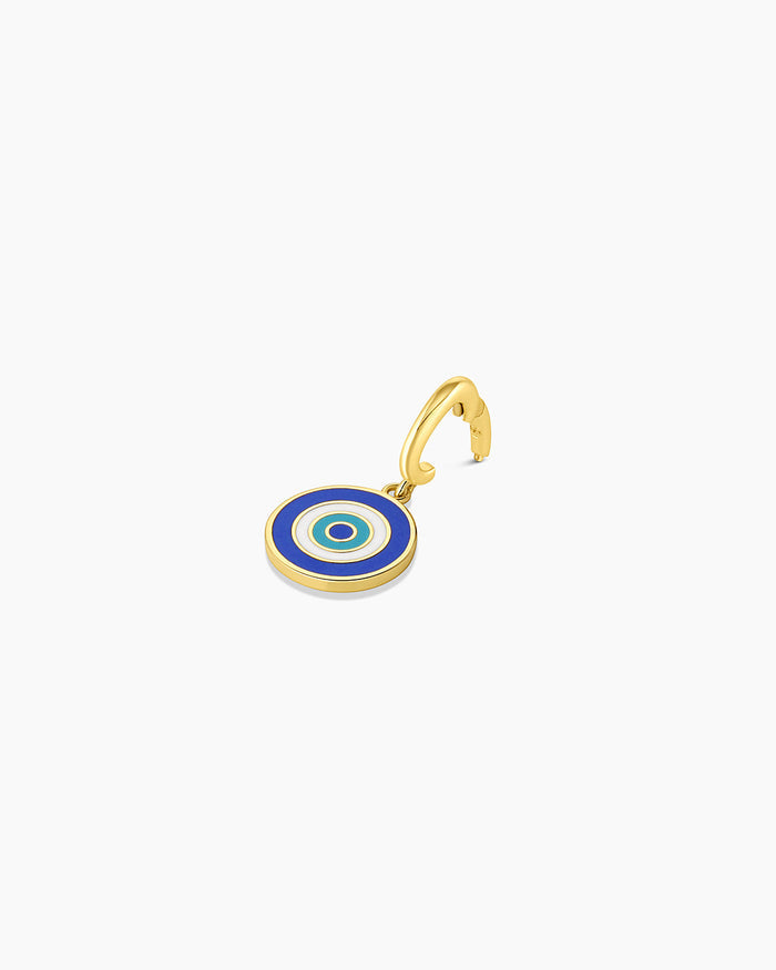 Turquoise Evil Eye Parker Charm || option::18K Gold Plated, Blue