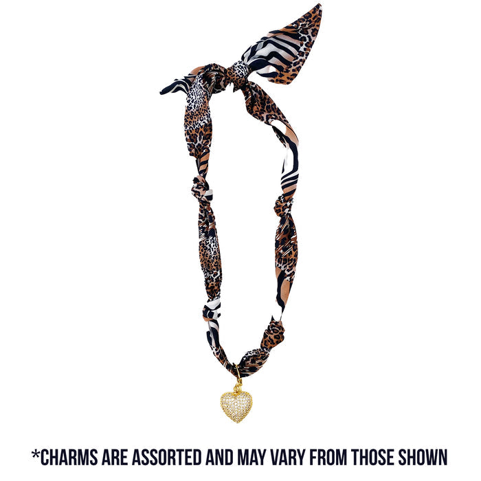 TW-1020 SCARF NECKLACE WITH CHARM