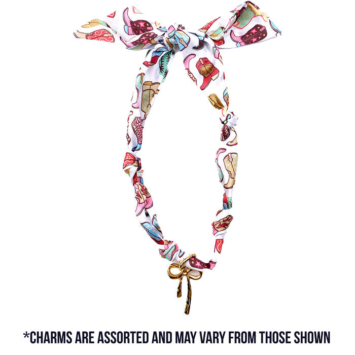 TW-1021 SCARF NECKLACE WITH CHARM