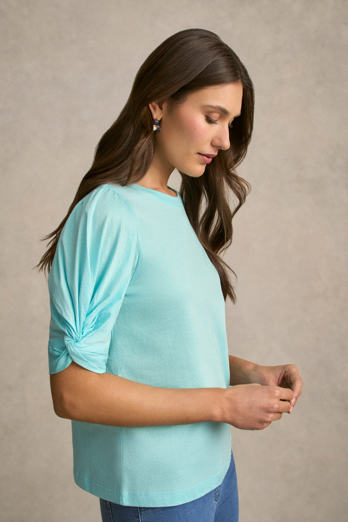 Twist Sleeve T-Shirt - Breeze