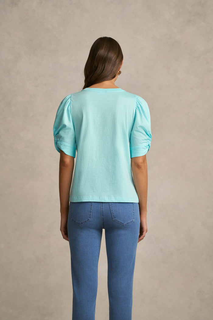 Twist Sleeve T-Shirt - Breeze