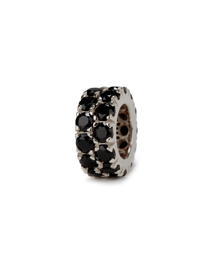TWO-ROW RIVIÈRE PENDANT IN NANO BLACK ONYX, STERLING SILVER