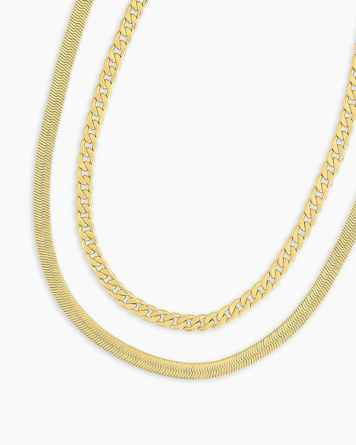 Venice Layering set || option::18K Gold Plated