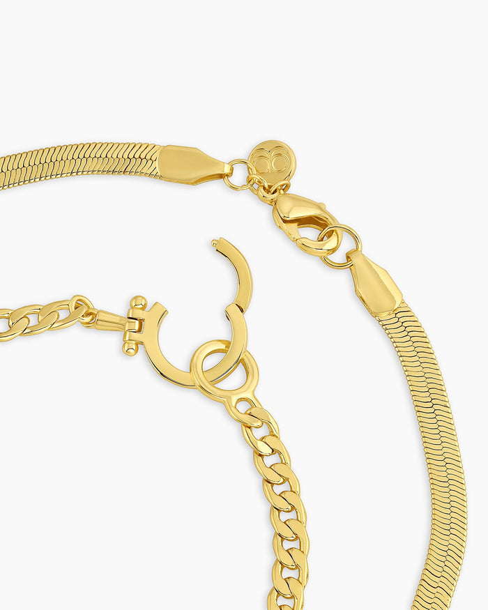 Venice Layering set || option::18K Gold Plated