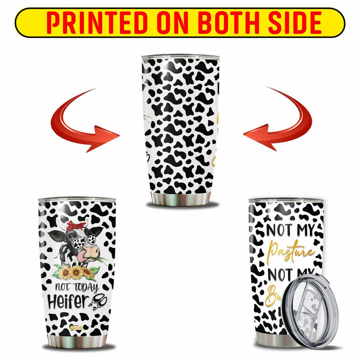 WAZONE Heifer Tumbler Cup Leopard Cow Stainless Steel 20oz Travel Mug