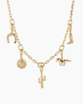 Western Parker Charm Necklace || option::18K Gold Plated