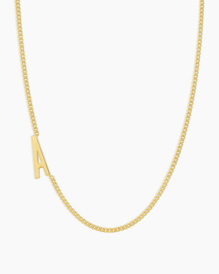 Wilder Alphabet Necklace Alphabet Necklace #A || option::18K Gold Plated, A