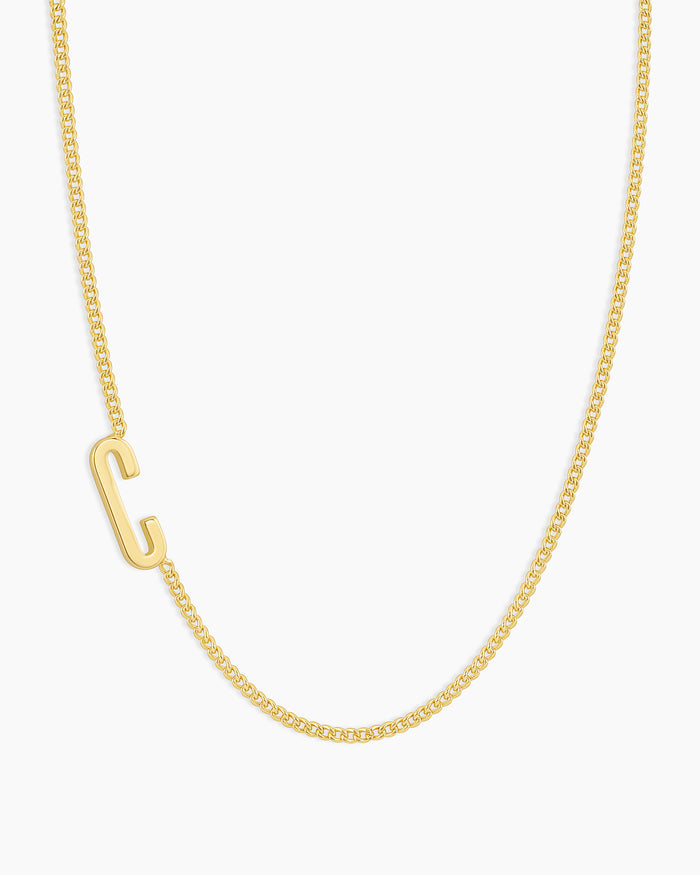 Wilder Alphabet Necklace Alphabet Necklace #C || option::18K Gold Plated, C