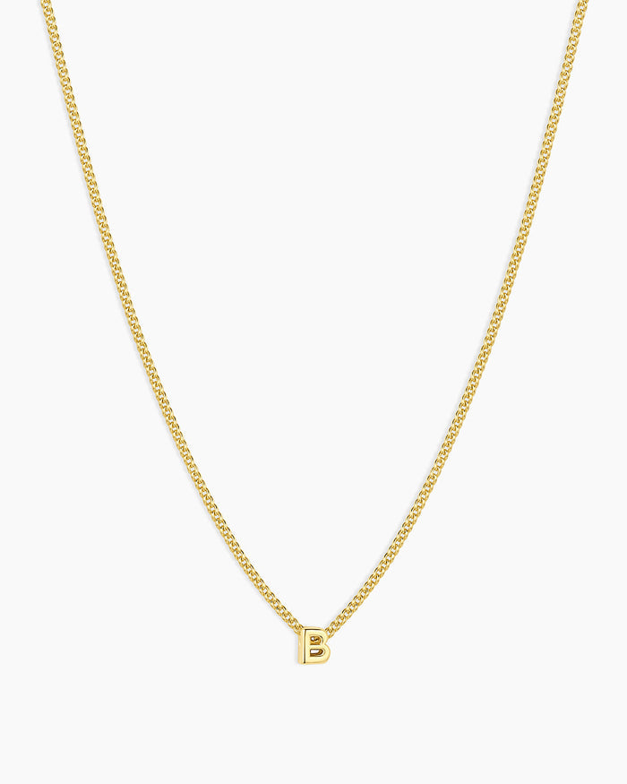 Wilder Mini Alphabet Necklace || option::18K Gold Plated, B