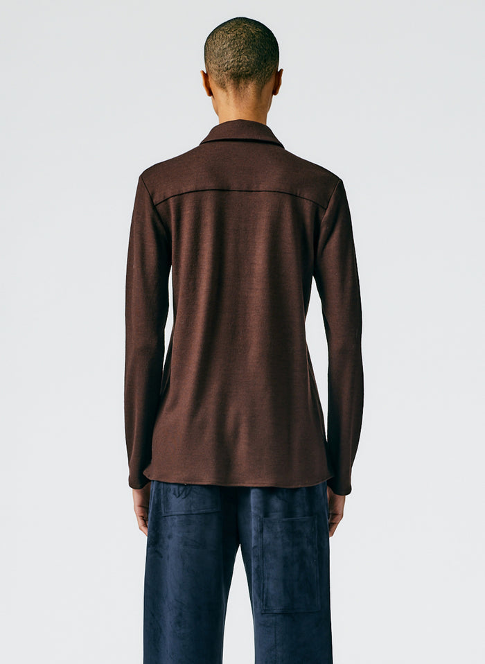 Wool Jersey Slim Shirt