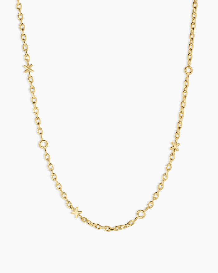 XOXO Necklace || option::18K Gold Plated