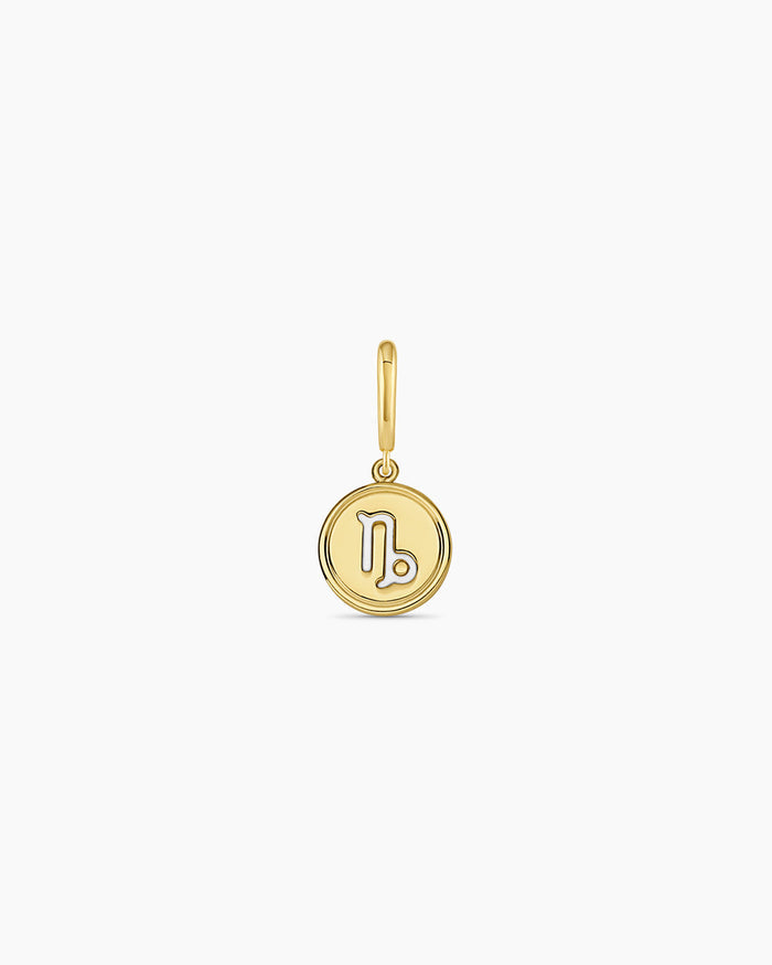 Zodiac Parker Charm || option::18K Gold Plated, Capricorn